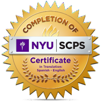 Certificado Profesional en Traducción del Español al Inglés de New York University